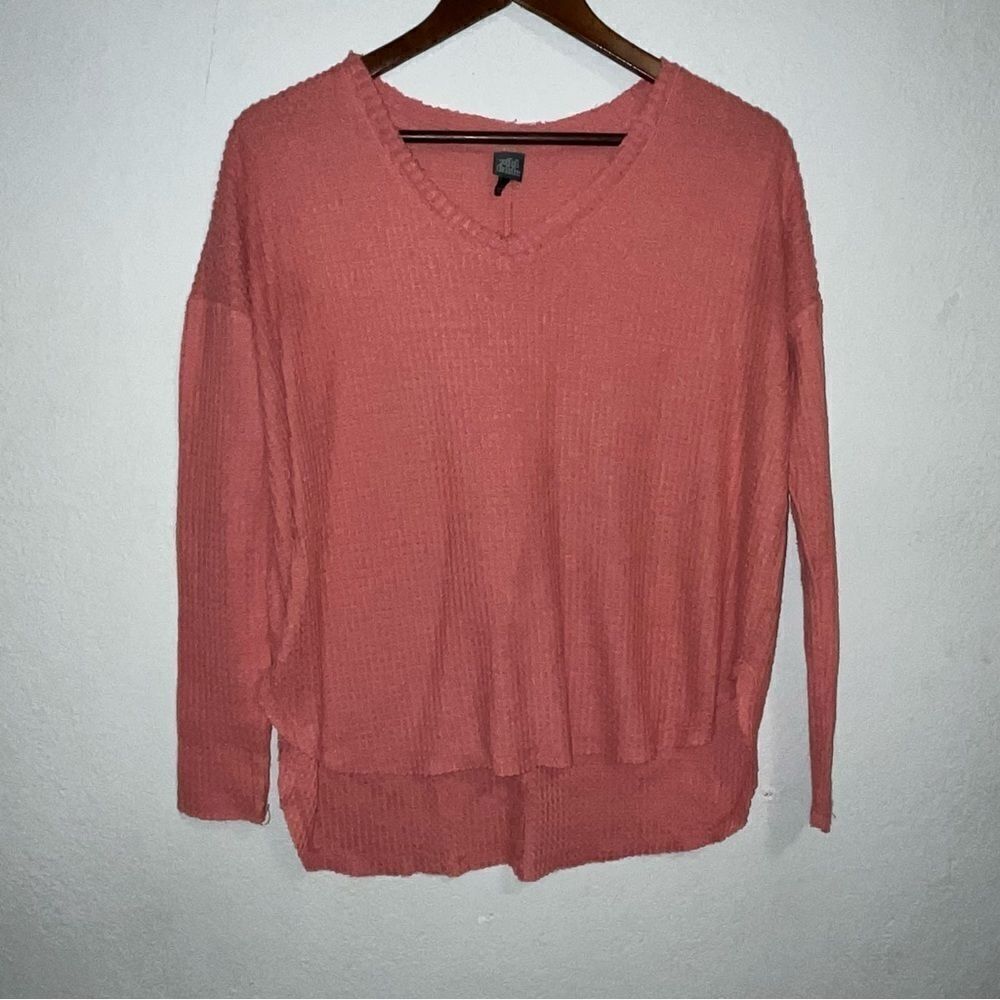 Wild Fable Coral Pink Waffle Knit Sweater - Picture 2 of 7